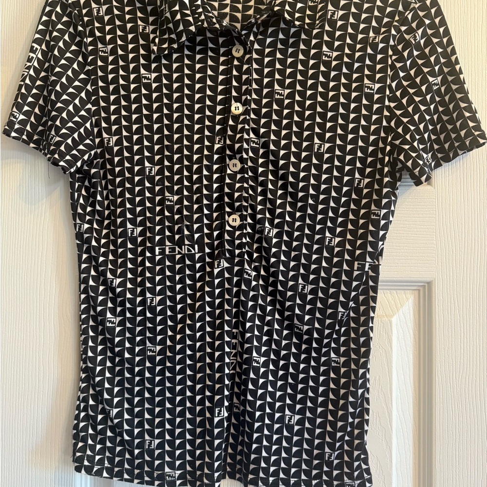Fendi Monochrome Geometric Shirt